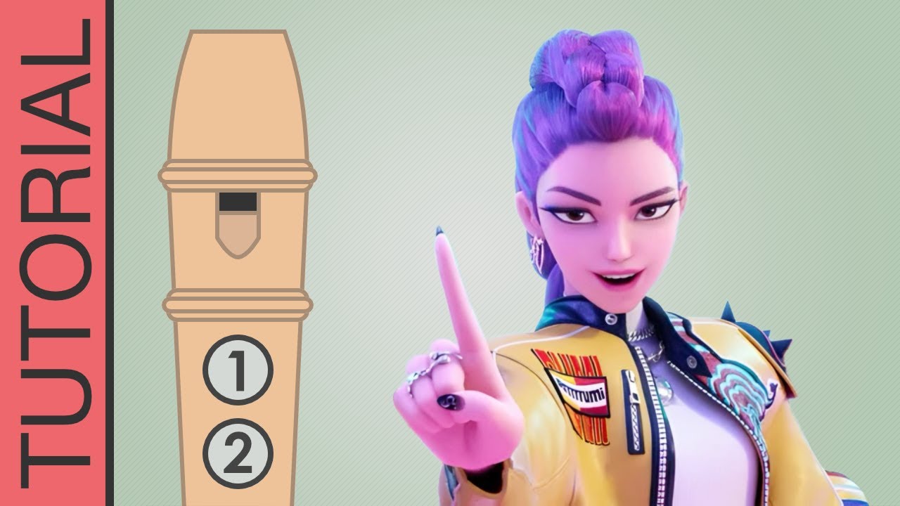 Golden - KPop Demon Hunters Song - Recorder Flute Tutorial
