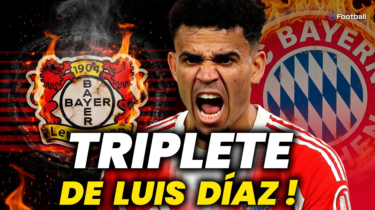 BAYERN MUNICH goleó 4 a 0 a LEVERKUSEN con tres golazos de LUCHO DÍAZ