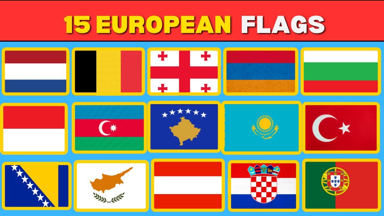 Guess The European Flags 15 Countries. Do you know flags by their capitals? Part 4