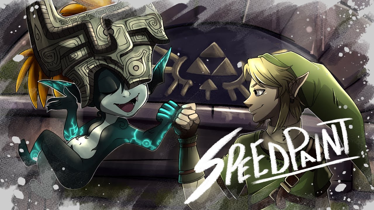 Link and Midna Speedpaint (The Legend of Zelda: Twilight Princess) COMMISSION