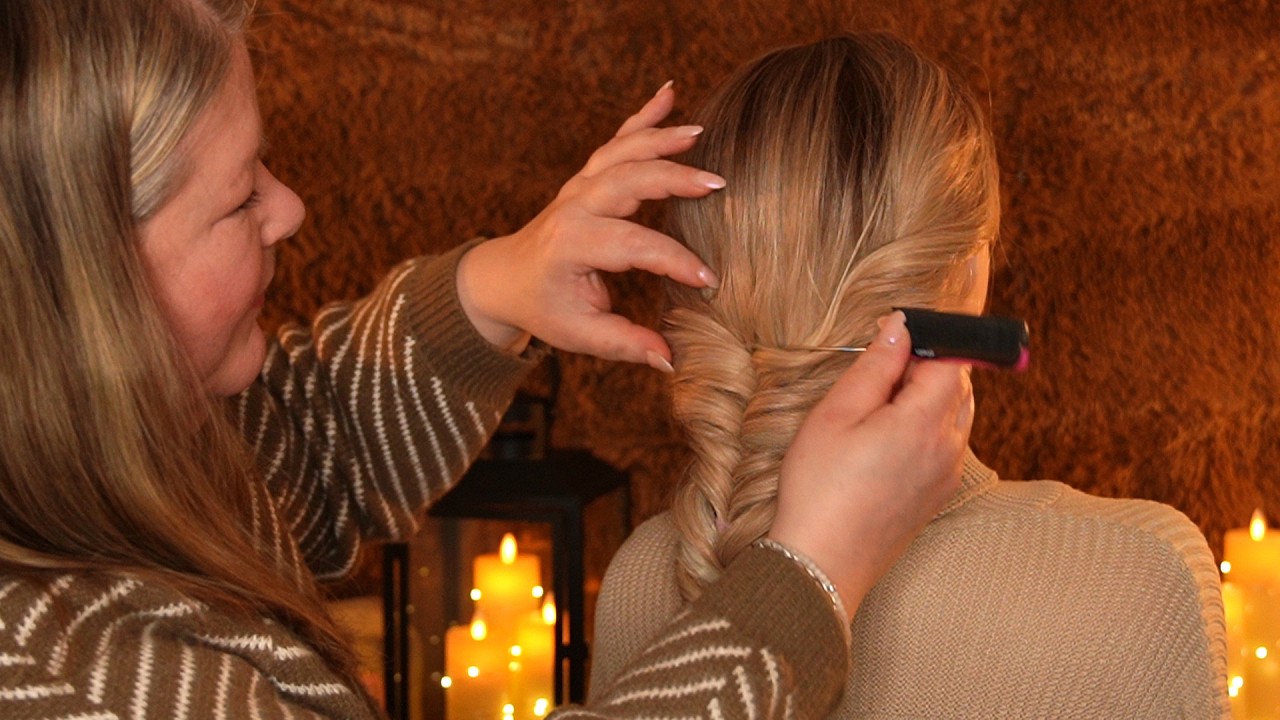 ASMR (Real Person Style) Massage, Hair Styling, Tapping, Brushing, Hair Playing