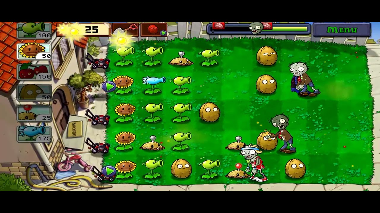 Bermain lagi plants vs zombie part 2 
