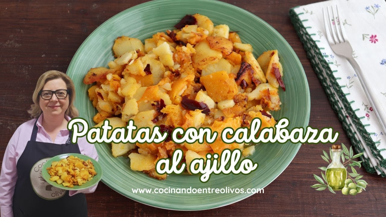 Cómo hacer PATATAS CON CALABAZA al ajillo 🎃🥔 | Receta Tradicional de Jaén