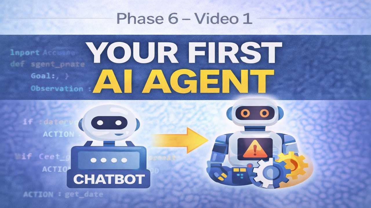 Phase 6 – Video 1 | Your First AI Agent (Goal → Plan → Act System)