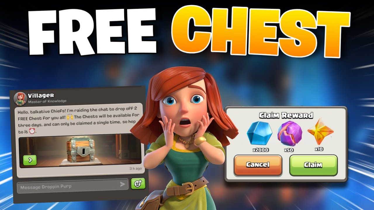 FREE x2 CHEST & ORES for the limited time ⏰ in Clash of Clans!