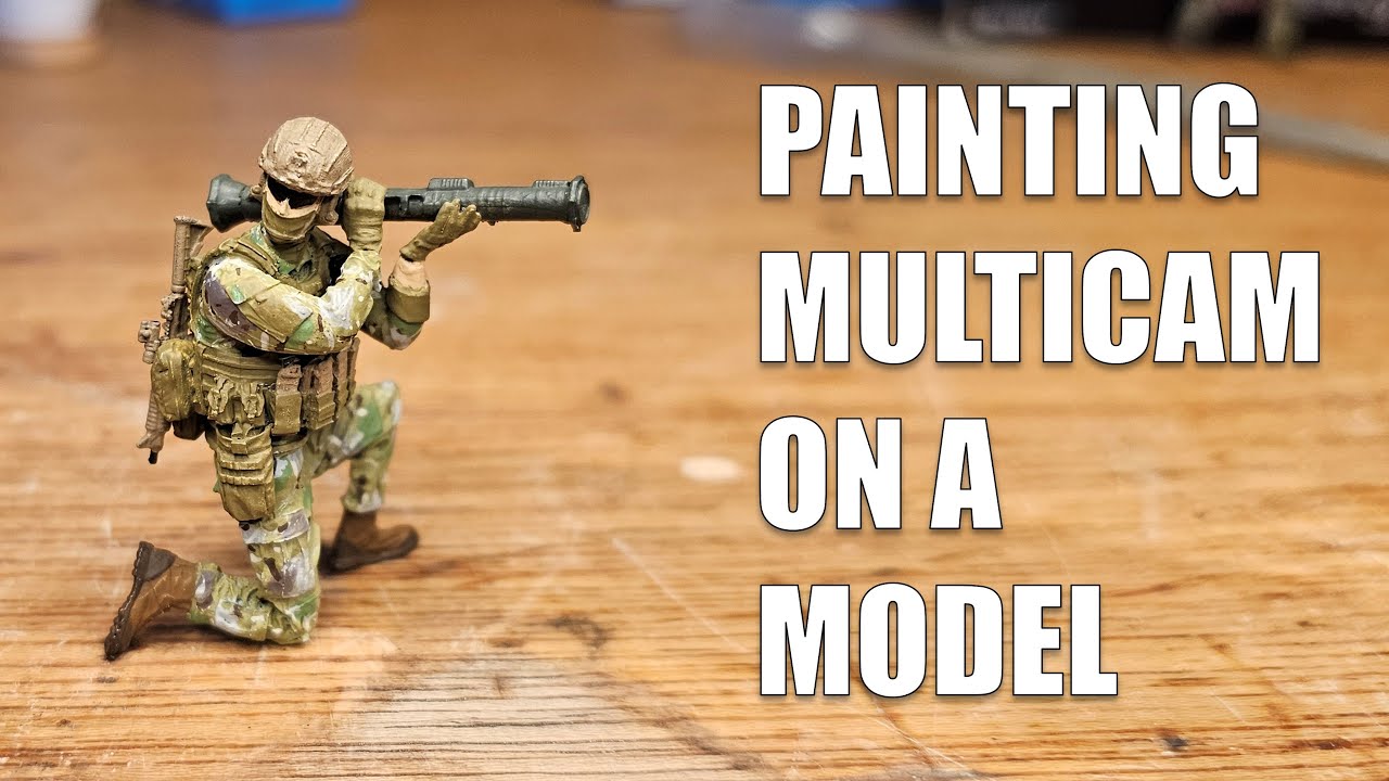 Painting multicam camouflage on a model