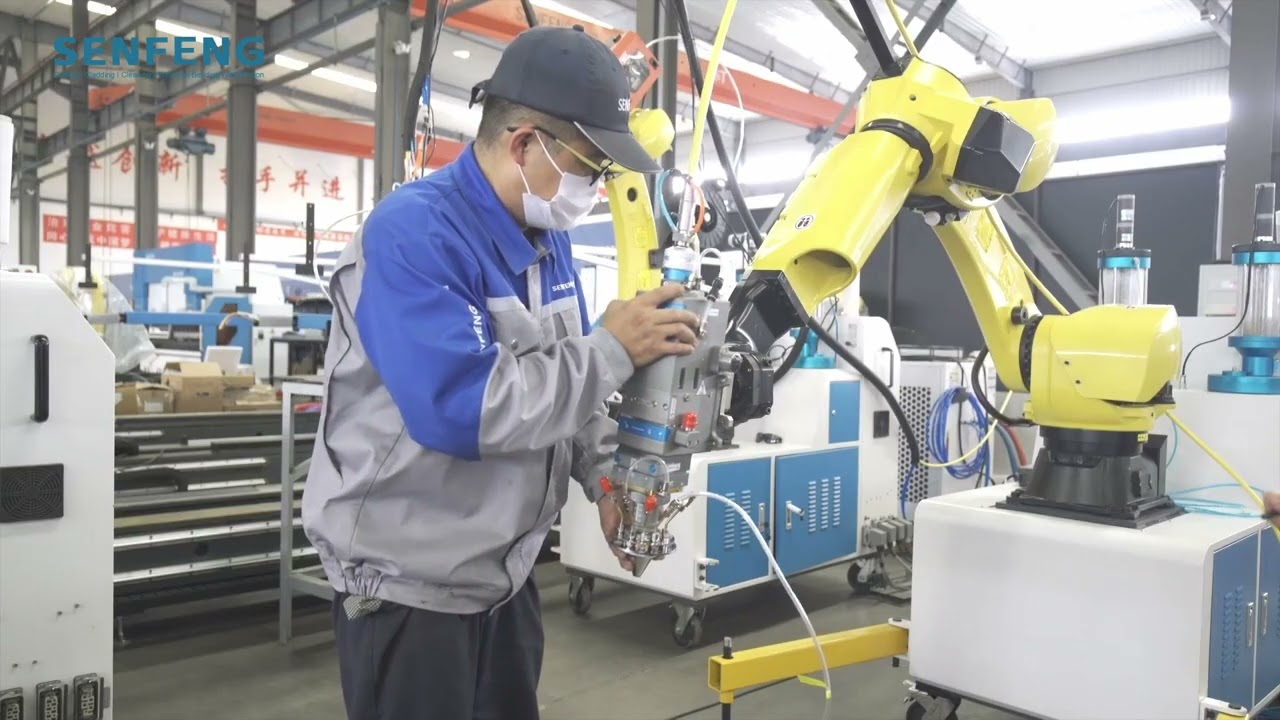 Laser Cladding Machine Test Samples - Installation SFMR02 robotic laser cladding machine