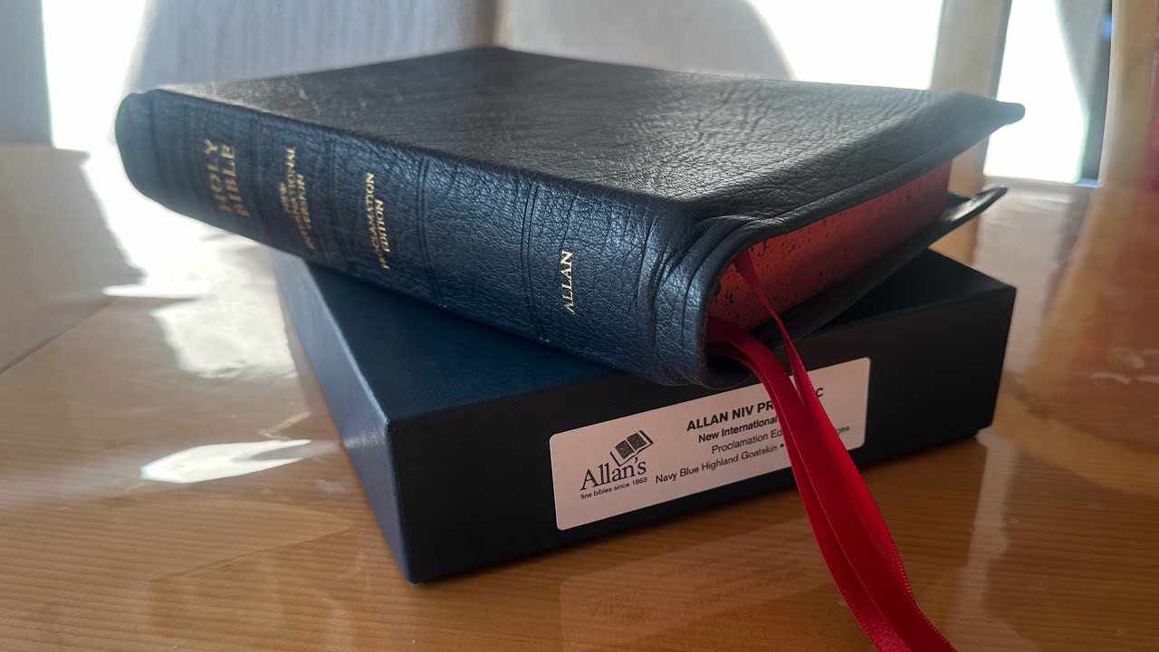 FULL REVIEW - ALLAN NIV PROCLAMATION EDITION - Navy Blue Highland Goatskin - Speckled Edges