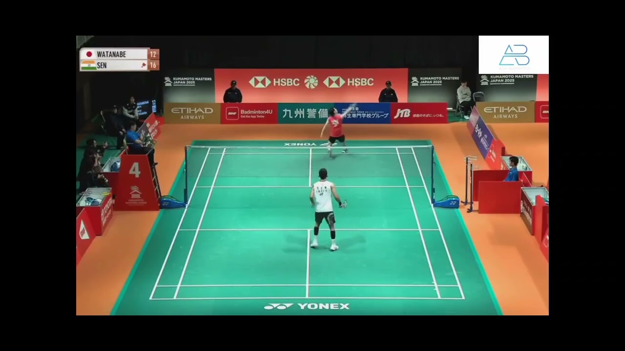 Lakshya Sen (IND) vs Koki Watanabe (JPN) at the 2025 Japan Master #badminton #indian 