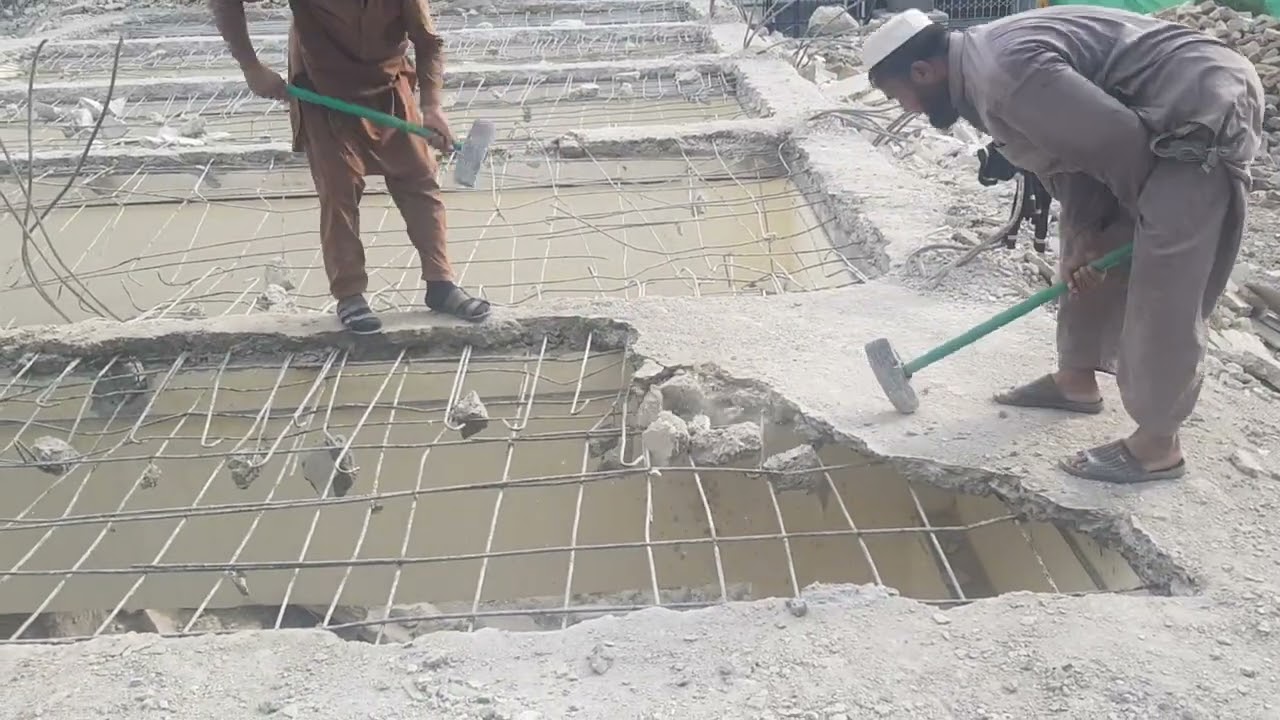 old building demolition with out explosives | how to demolish old house slab