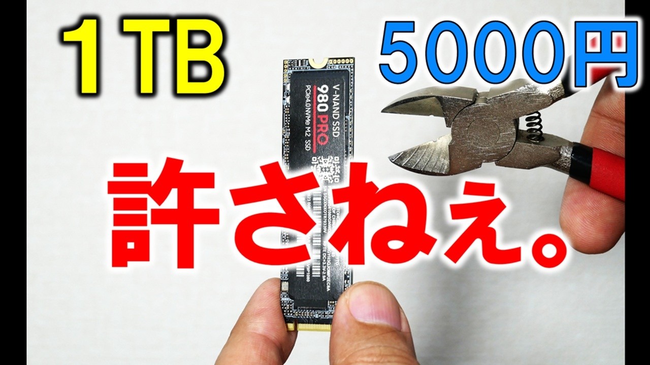 悪意の塊！１TB5000円の激安M.2 SSDの恐るべき正体を暴け！