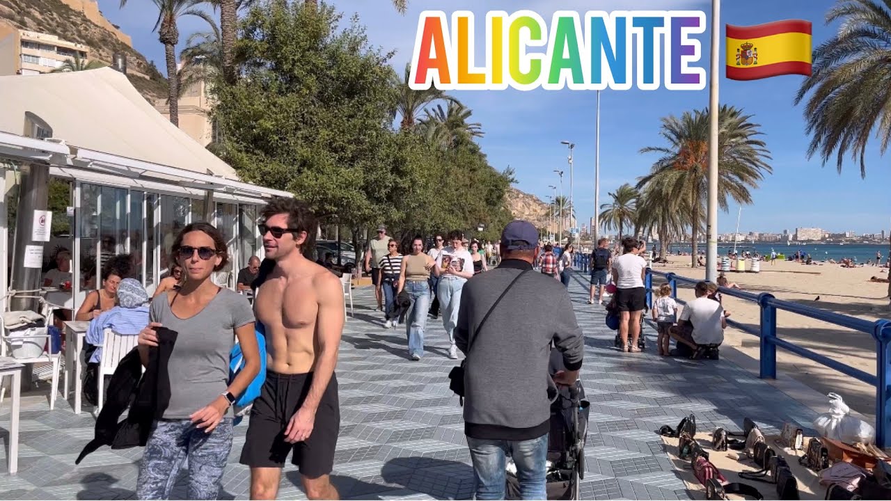 Alicante Spain 🇪🇸 Walking Tour (4K 60fps) November 11, 2023