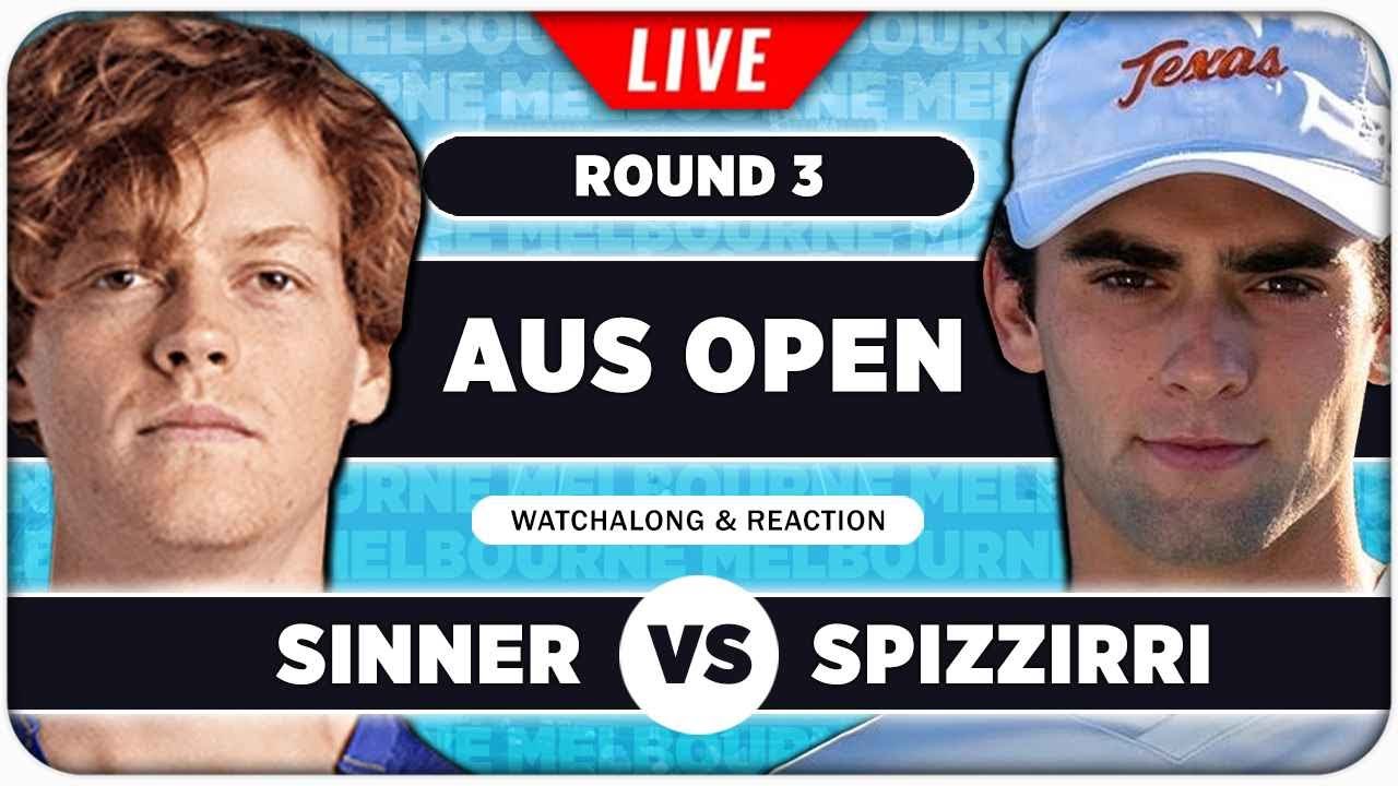 SINNER vs SPIZZIRRI • Australian Open 2026 • LIVE Tennis Watchalong