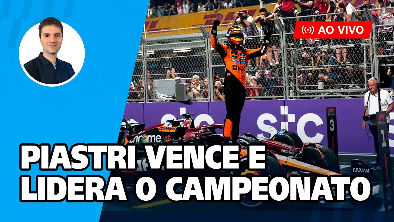 Live: Oscar Piastri vence em Jidá, assume a liderança do campeonato e ofusca Norris. #f1 #formula1