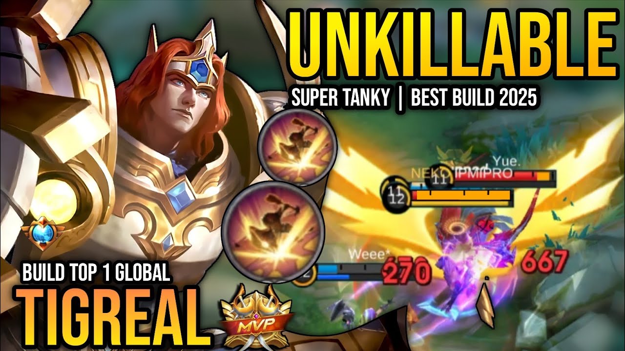 TIGREAL BEST BUILD 2025 | BUILD TOP 1 GLOBAL TIGREAL GAMEPLAY | MOBILE LEGENDS✓