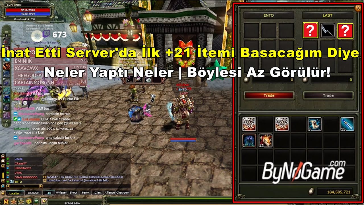 Ento - Yeni Server'da +21 İtem Basmak İçin | Elit İtemleri Toplayıp Yürütüyor! | Knight Online