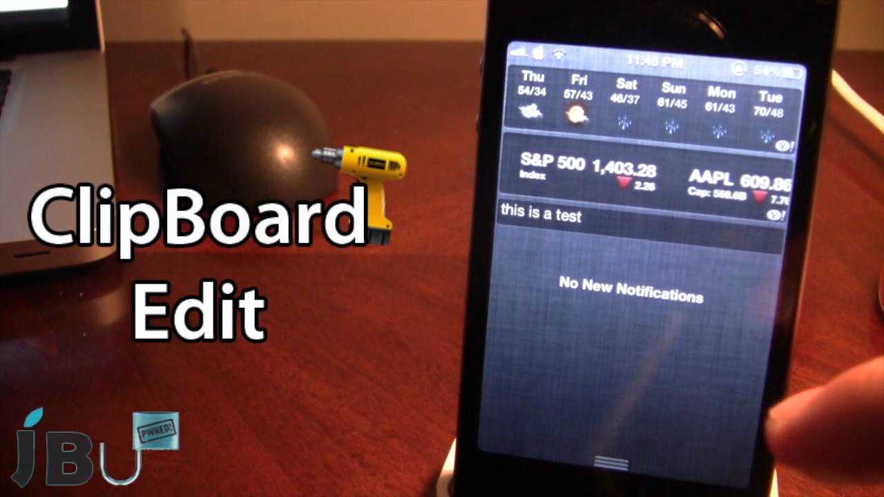 ClipBoardEdit - Edit Text From Notification Center (Cydia Tweak)