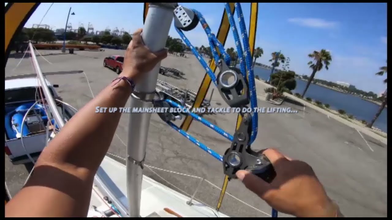 Mast stepping an Ericson 25 centerboard