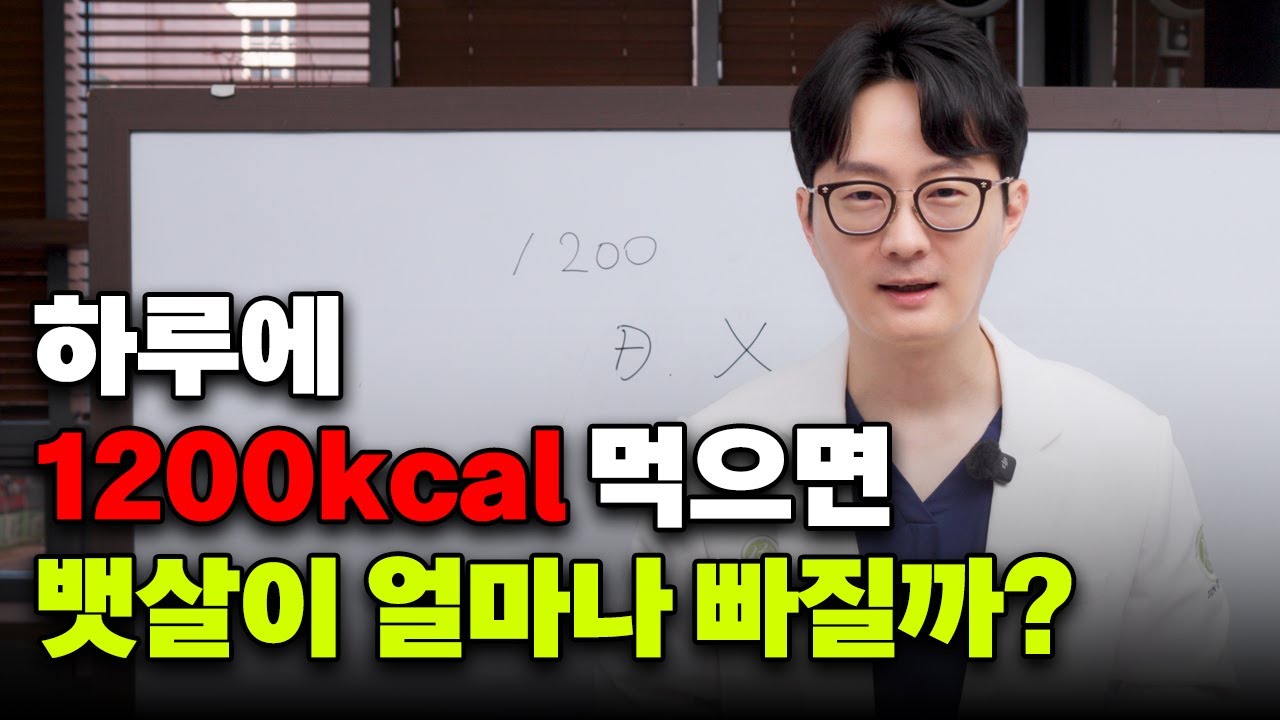 과연 하루에 1200kcal, 완전 소식으로 먹으면 뱃살과 체중감량이 얼마나 될까?