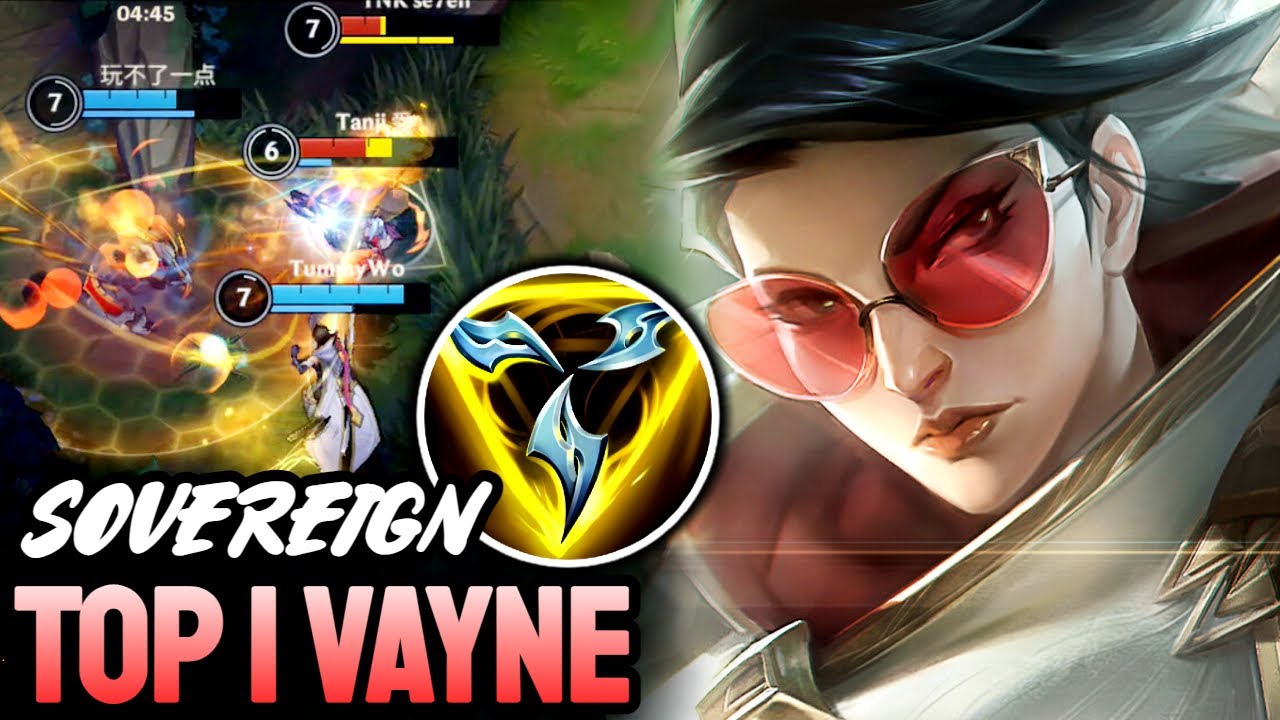 WILD RIFT VAYNE - TOP 1 VAYNE GAMEPLAY - SOVEREIGN RANKED