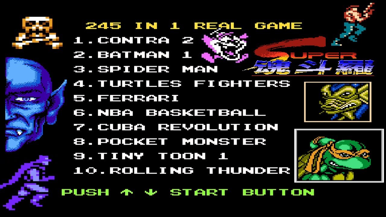 NES 245 in 1 Gameplay : Best Retro Games Part 1