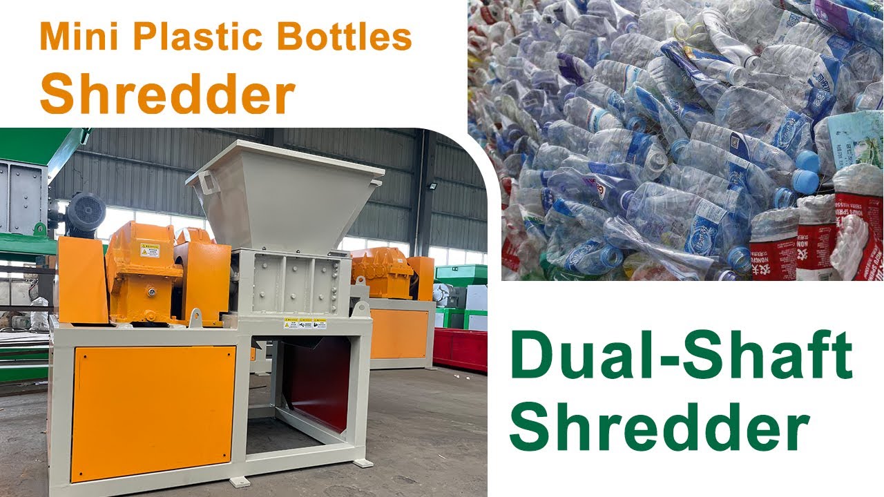 400 Model Small Shredder Machine for Plastic Bottles - Scrap Plastic Double Shaft Shredder Machine.