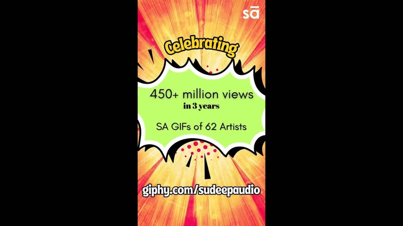 Fun SA GIFs cross 450 million shares with 62 artists in 3 years | @SudeepAudio