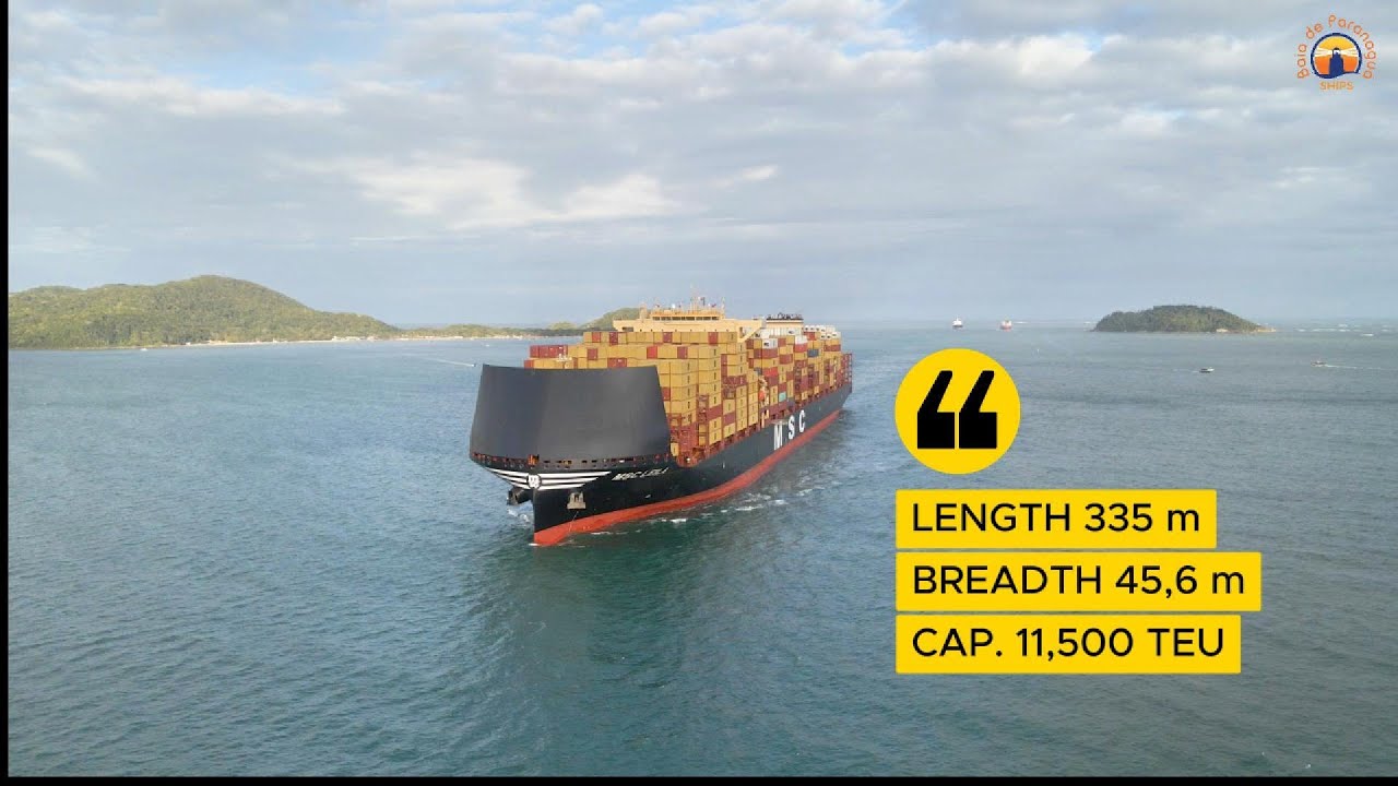 CONTAINER  SHIP  MSC LEILA  ARRIVING  PARANAGUA  PORT  -  BRAZIL
