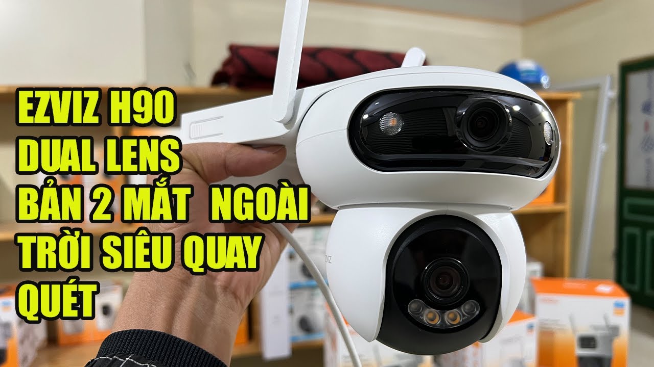 CAMERA EZVIZ H90 DUAL LENS - BẢN NGOÀI TRỜI QUAY ĐƯỢC CẢ  2 MẮT