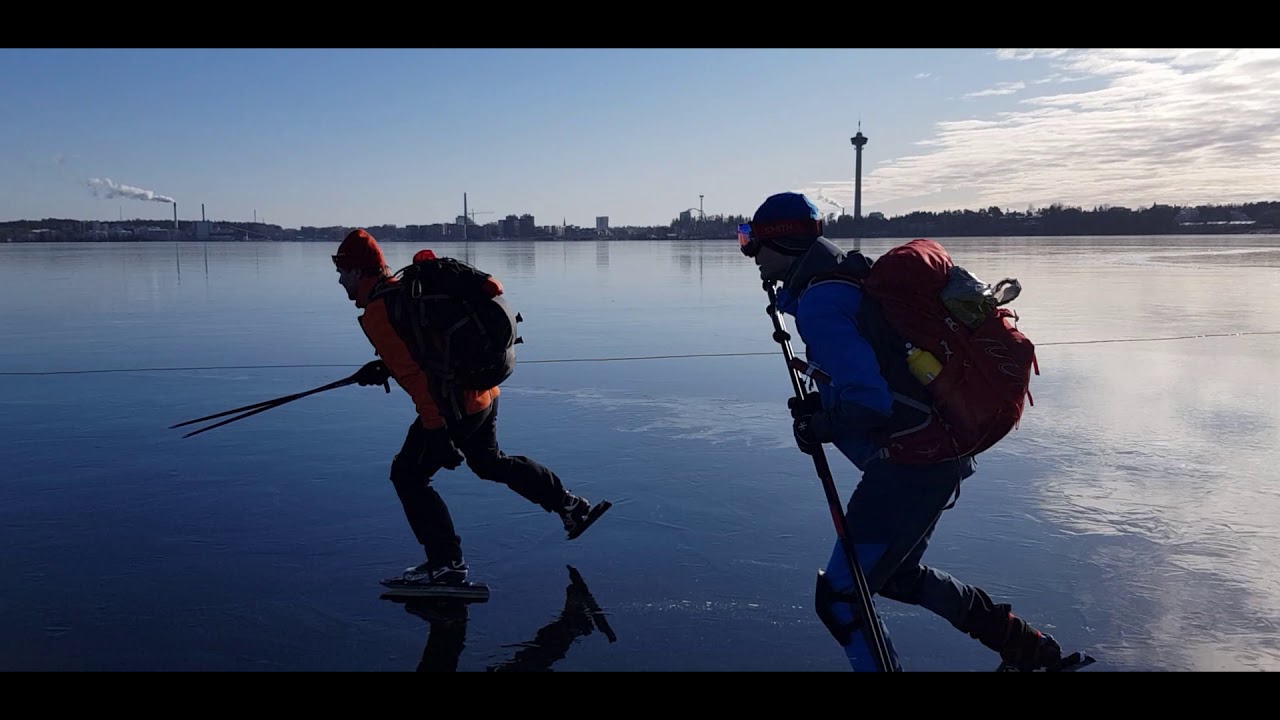 111km nordic skating on wild ice