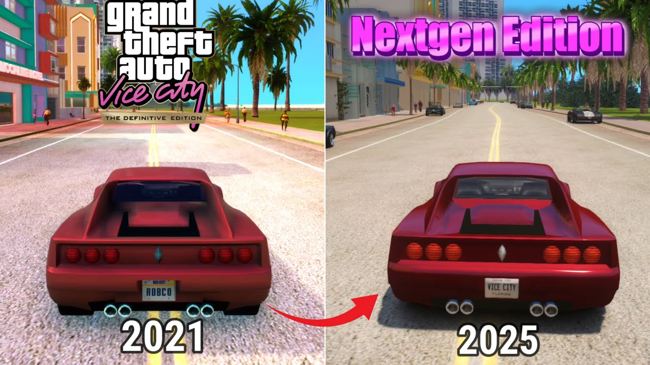 GTA Vice City - Definitive Edition 2021 Vs Nextgen Edition 2025 - Best Comparison