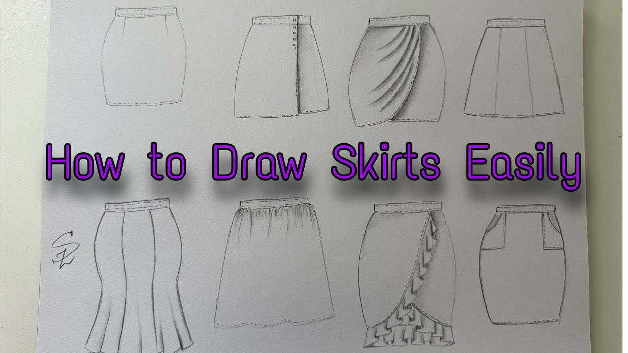 How to draw different skirts easily-Draw Skirts step by step