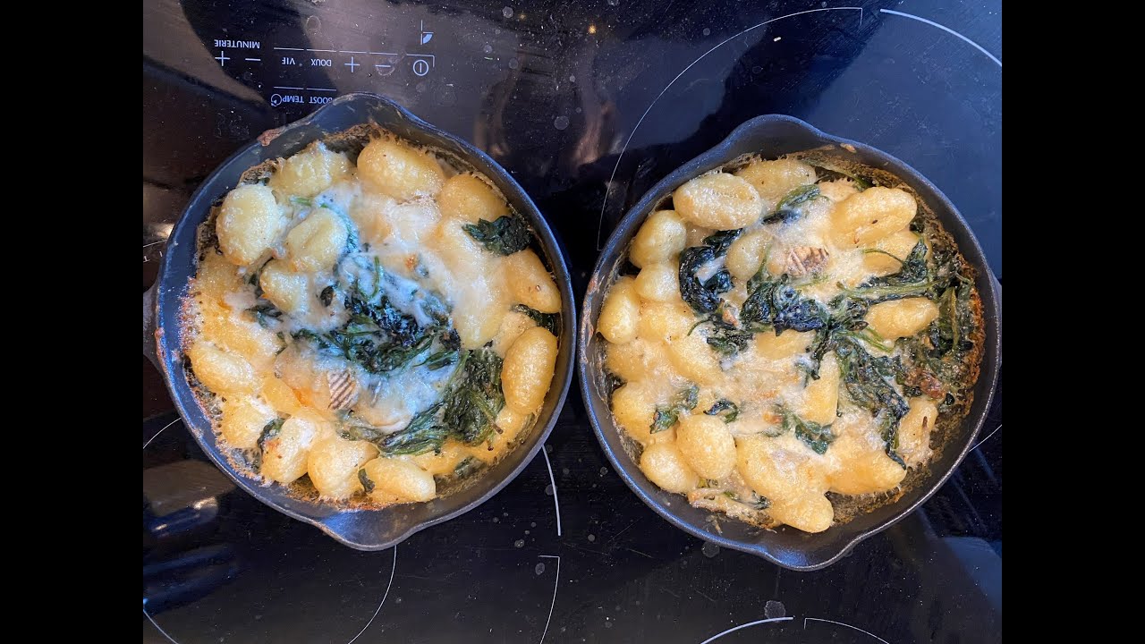 Gratin de gnocchis aux épinards et au gorgonzola