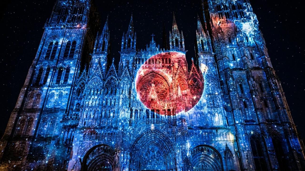 Cathédrale de Lumière à Rouen « Fiers et Conquérants » (vidéo intégrale officielle)