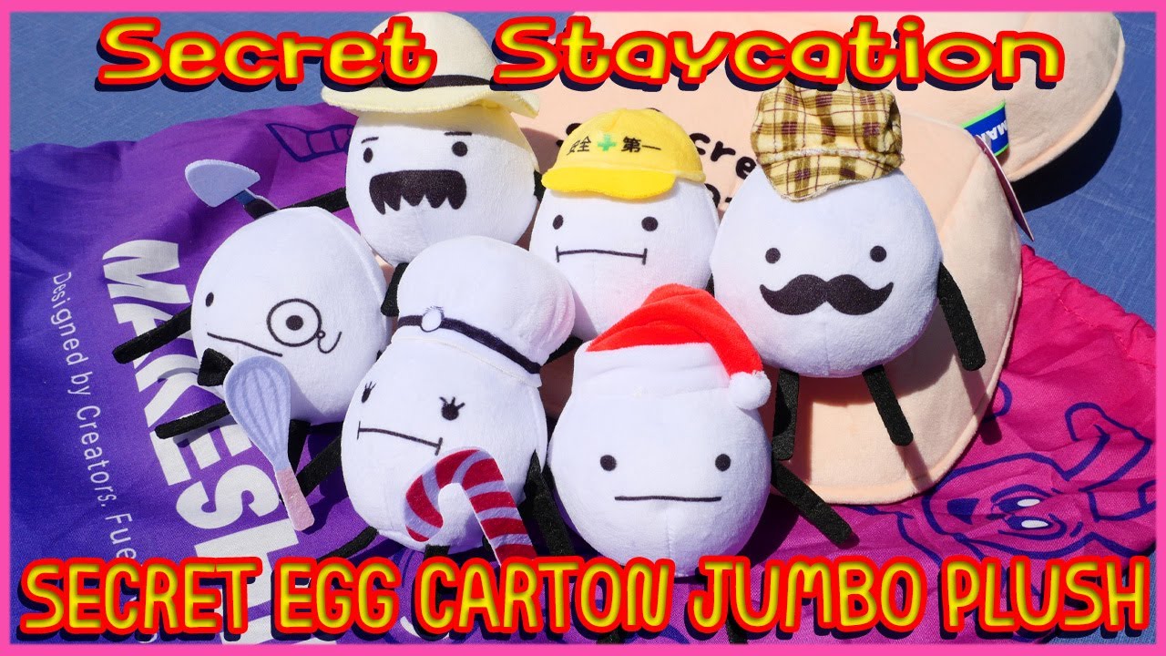 Roblox - OFFICIAL  Secret Egg Carton Jumbo Plush [Secret Staycation in Real Life] 4K