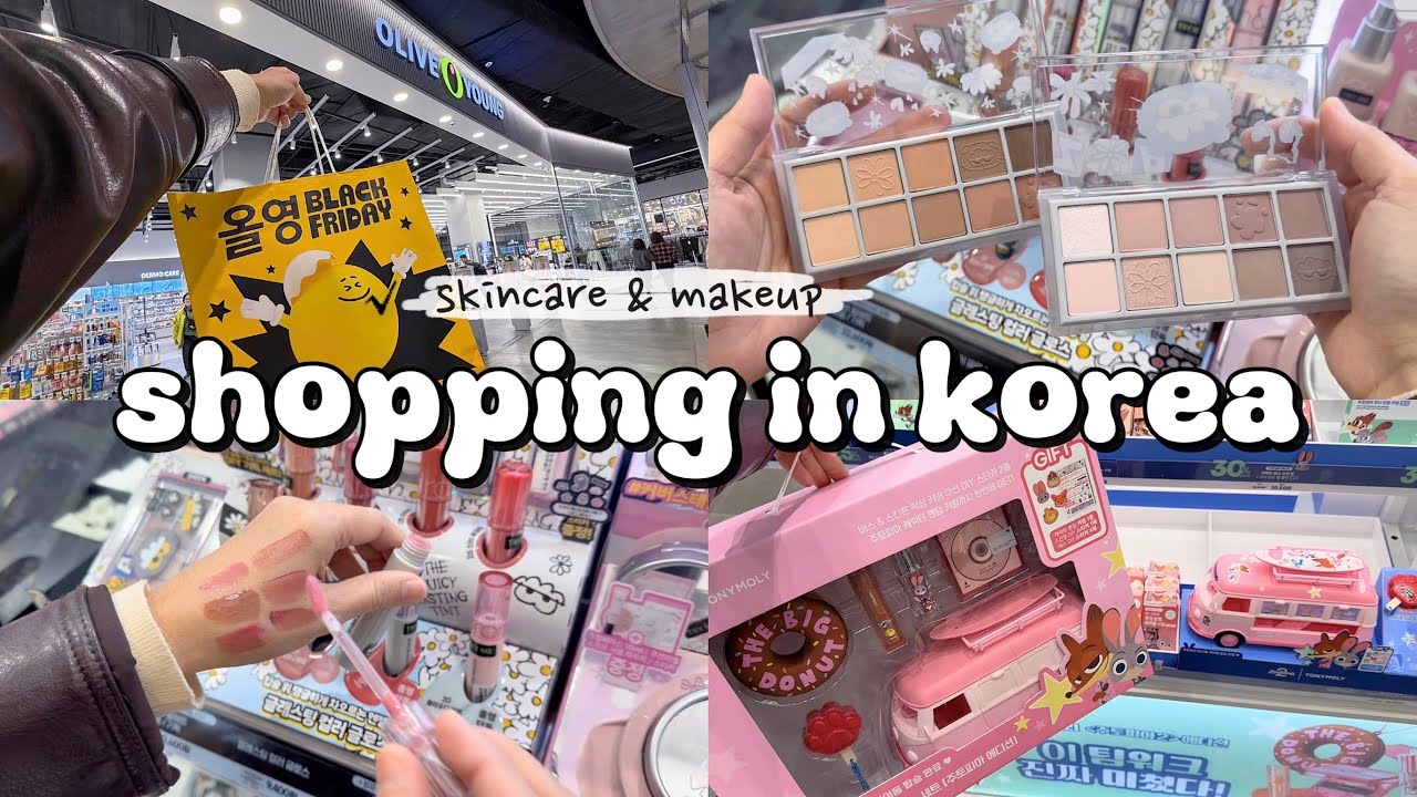 shopping in korea vlog 🇰🇷 skincare & makeup haul 💰Oliveyoung black friday sale! 올영세일