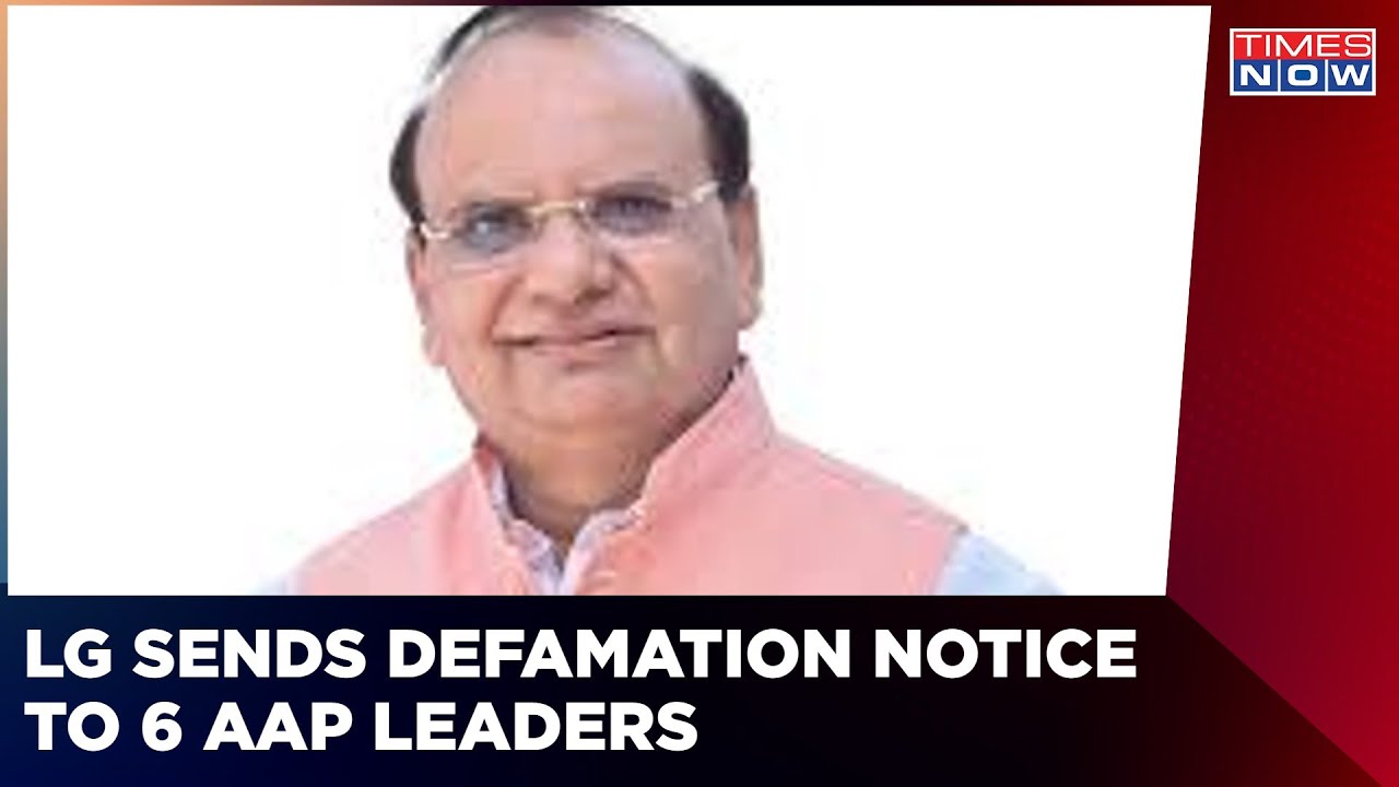 Delhi L-G Vs AAP, Vinai Saxena Sends Legal Notice To AAP Leaders | Latest News | English News