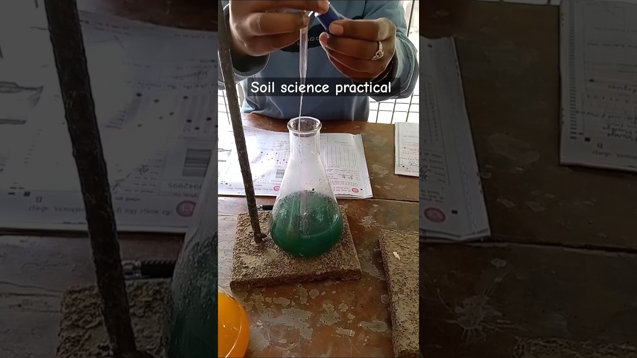 Determination of organic matter/Carbon in soil #agriculture  #scienceexperiment #soilscience