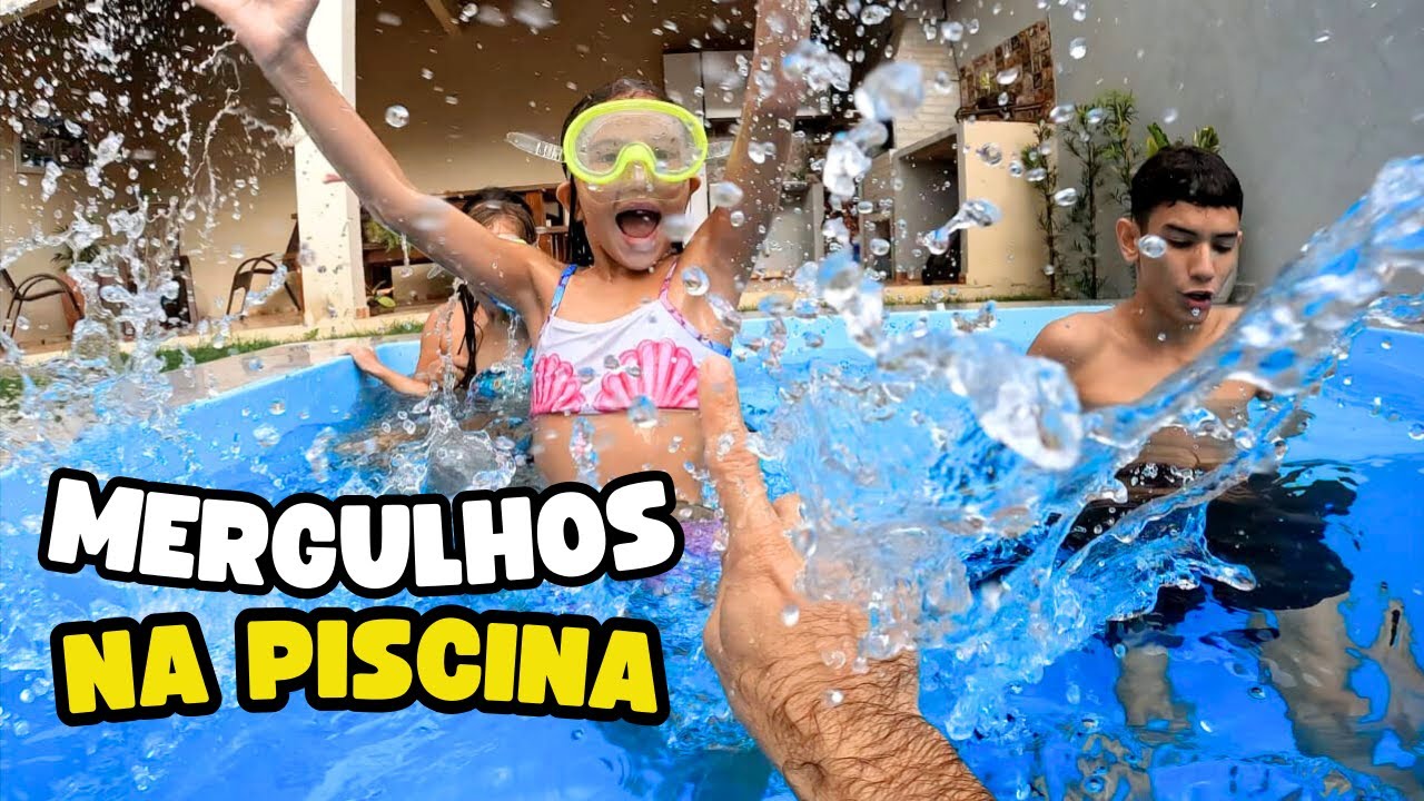 MERGULHOS NA PISCINA - FAMÍLIA SILVA #daliyvlog