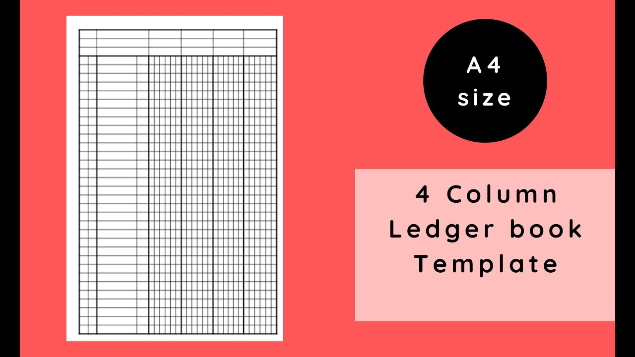 How to create 4 column ledger book with powerpoint