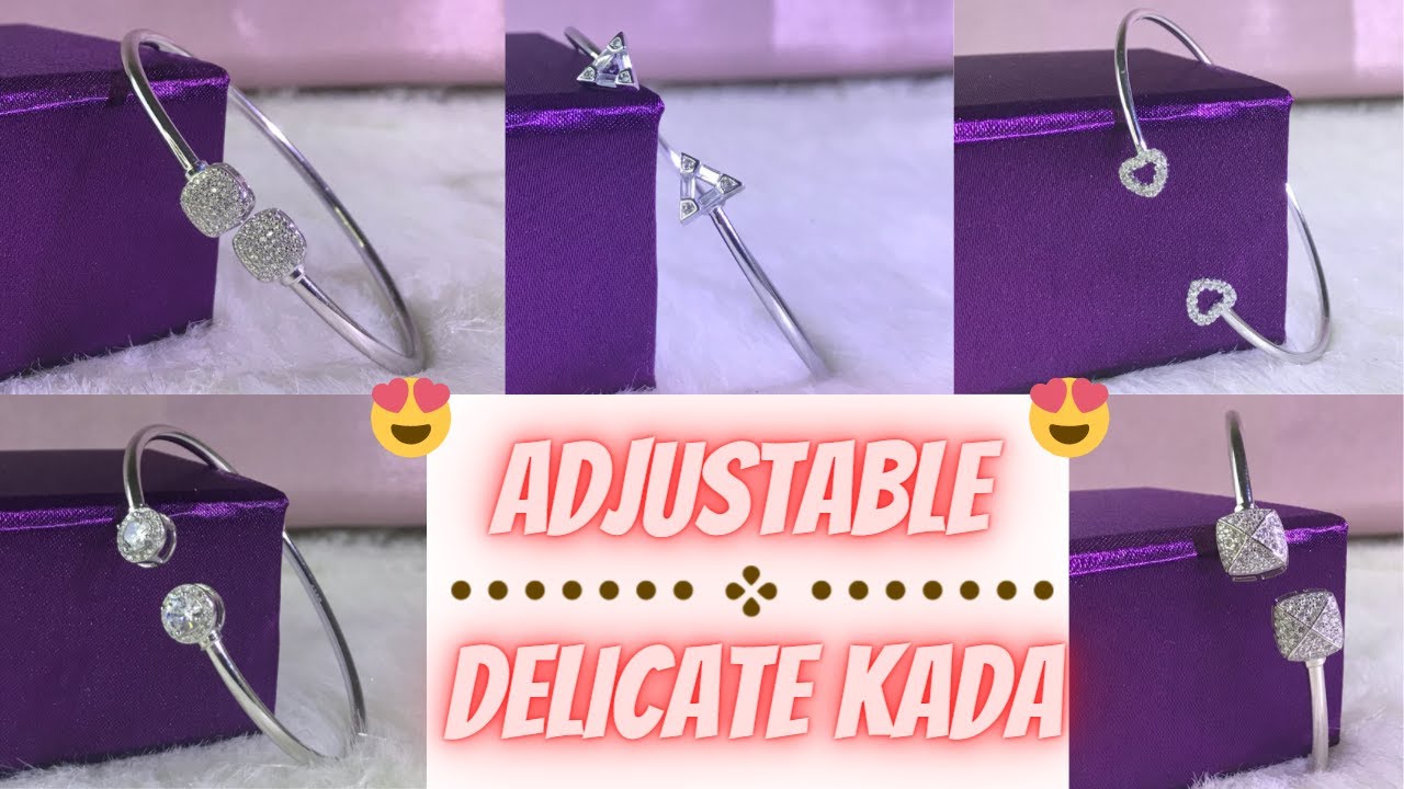 Ladies Perfect 925 Sterling Silver Adjustable Kada/Bangles  😍💎#FancyKada #925SterlingSilver