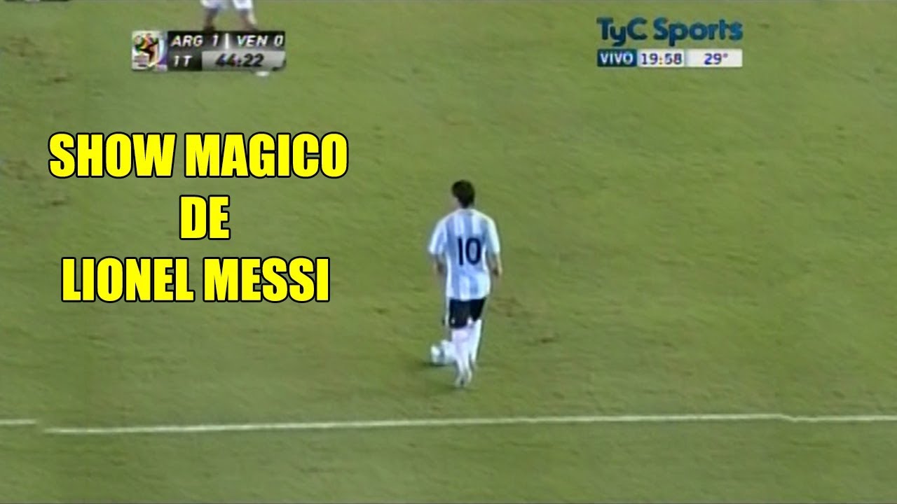 El primer partido de Messi con la 10 de la seleccion Argentina (2009)