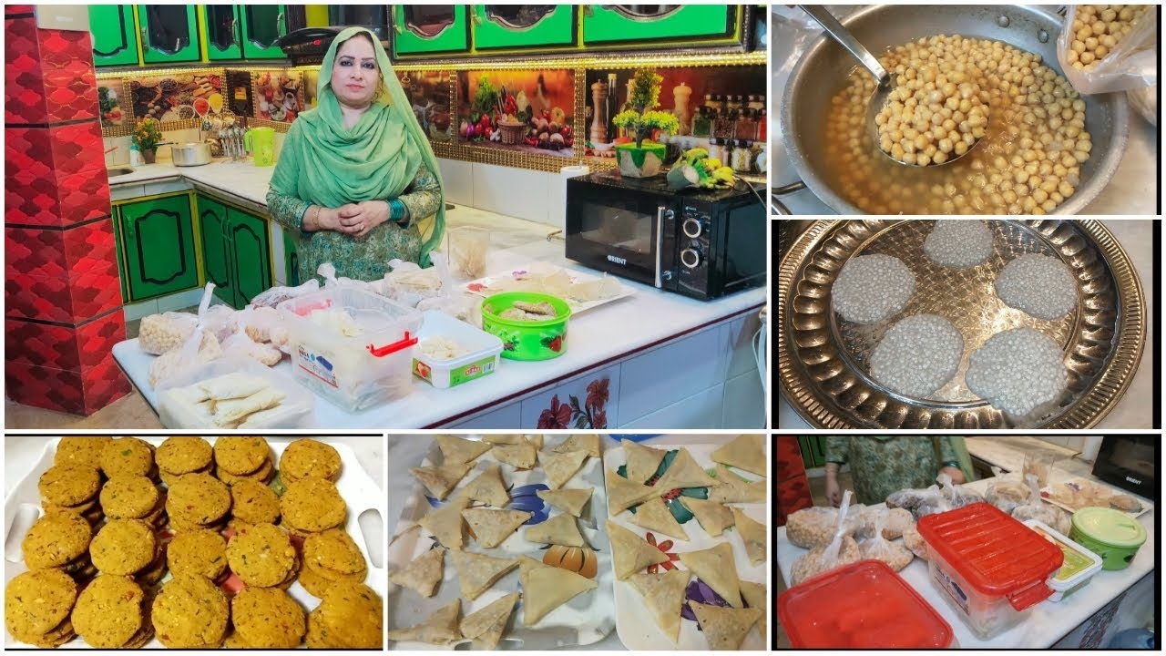 My Ramadan Food Preparation - Store in Fridge / Shami Kabab, Chicken Samose, Rolls, Papad, Cholay !