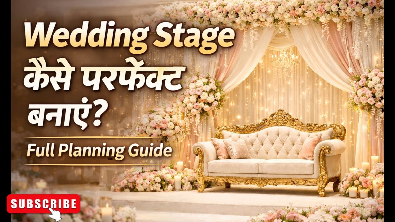 Wedding Stage Decoration Complete Guide | Size, Height, Lighting & Flowers | Golden Decor