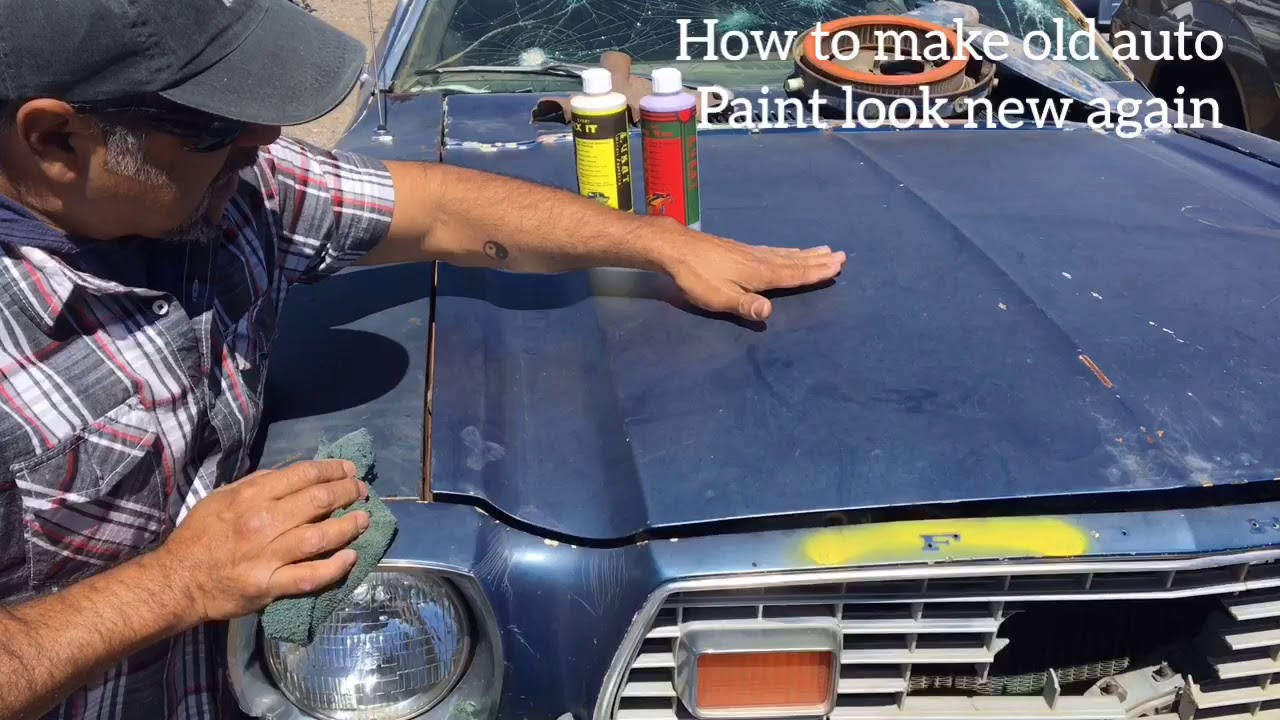 Old Classic Car Paint Restorer Polish Lukat detail