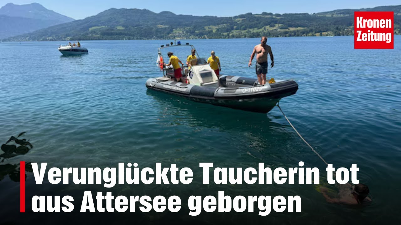 Verungl&uuml;ckte Taucherin tot aus Attersee geborgen | krone.tv NEWS