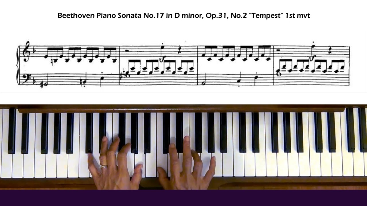 Beethoven Sonata No.17 Op. 31, No. 2 Tempest 1st mvt Piano Tutorial Part  1