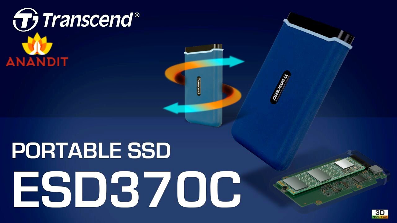 Transcend 370C USB Type-C Portable SSD | ESD370C | USB 3.1 Gen 2 | 1,050MB/s | #transcend #anandit
