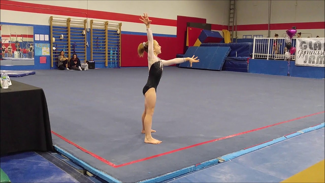 Lily Pederson, Age 10, Level 8, Flips Glam Jam In-House Meet 2016 All 4 Events Montage