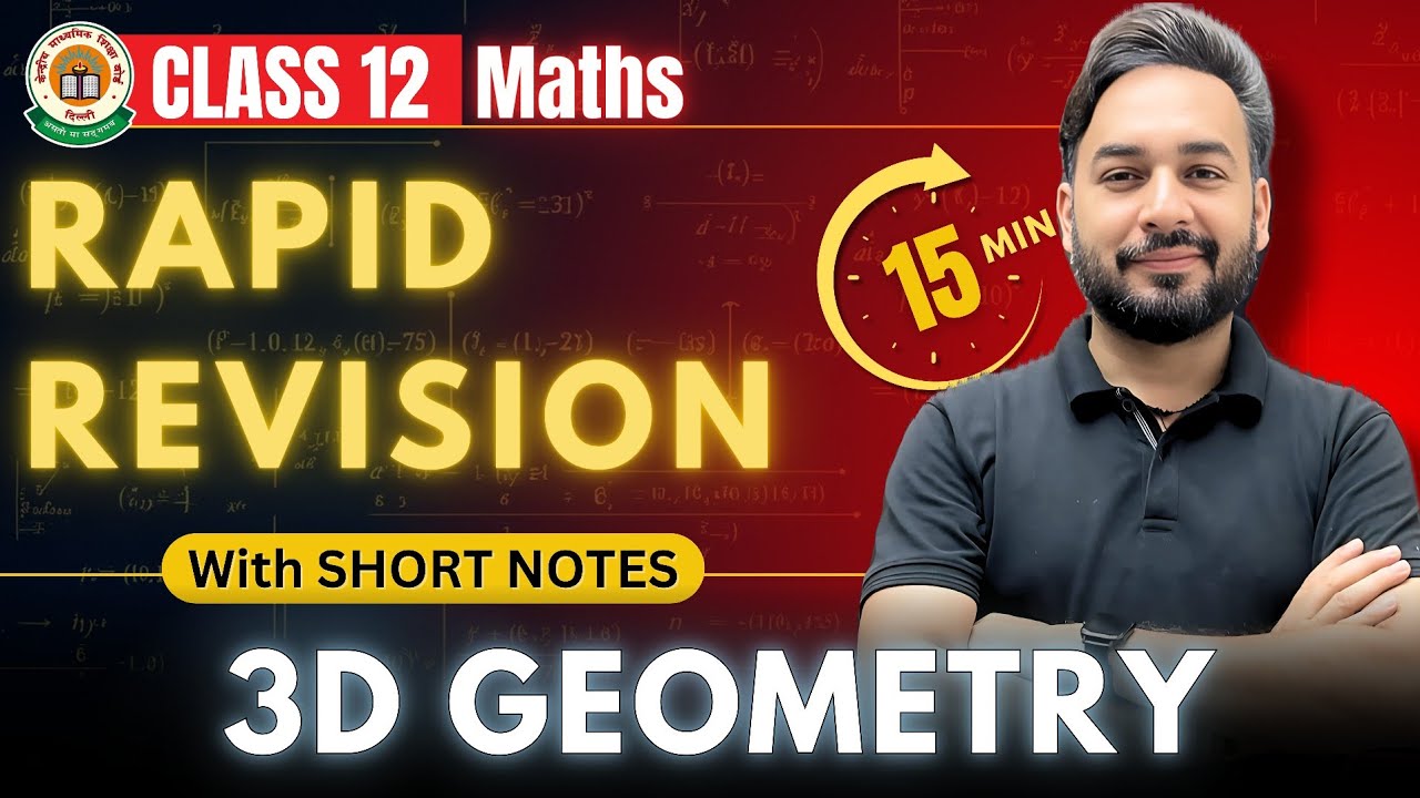 3D Geometry in 15 Mins🔥😱| Rapid Revision Class 12 Maths | Board Exams 2025 @allaboutmathematics